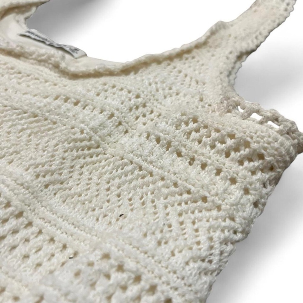 Abercrombie & Fitch Cream Crochet Knit Tank - Picture 4 of 5